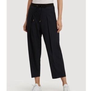 Kit and Ace Navy West Coast Wool Cashmere Blend Ankle Crop Trousers